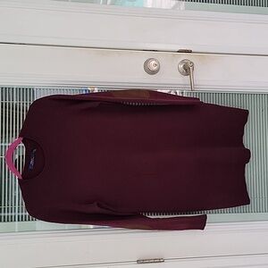 Polo Ralph Lauren Merino Wool Sweater Dress Elbow Patches Sz M Color Merlot